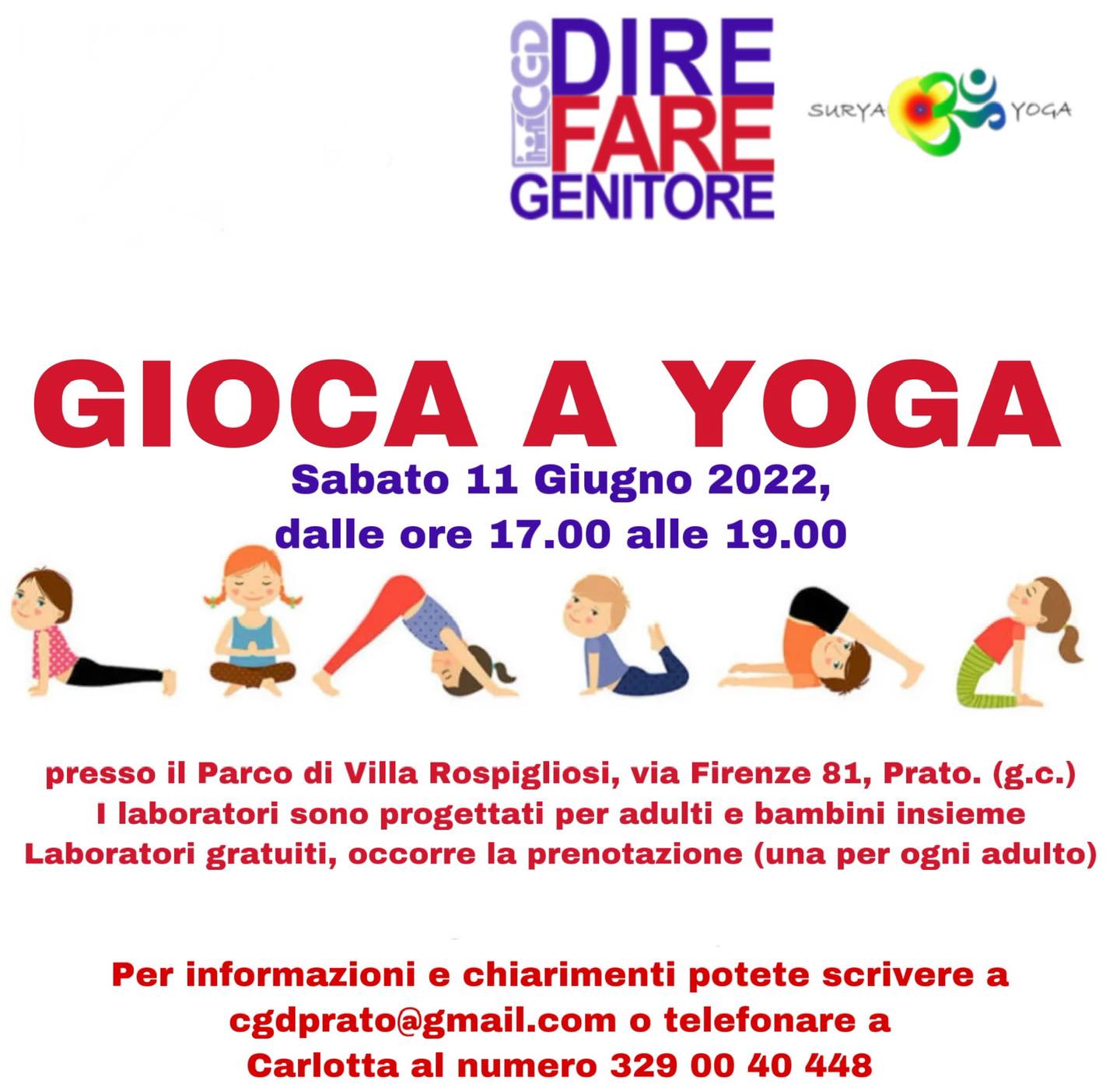 Gioca Yoga Villa Rospigliosi Prato