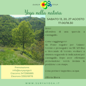 Yoga natura Agosto Cantagallo