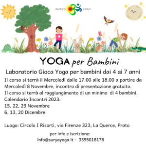 Laboratorio Gioca Yoga per bambini a Prato
